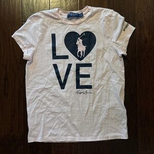 Ralph Lauren Pink Pony Tee Small